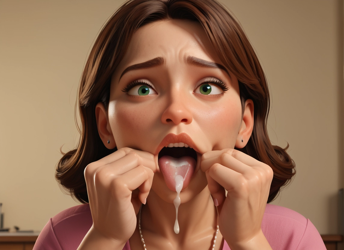 1girl, solo, cum, jewelry, green eyes, cum in mouth · Yamete.gg