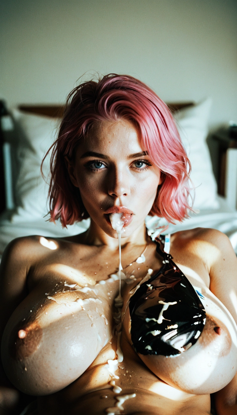 1girl, breasts, cum, solo, nipples, cum in mouth · Yamete.gg