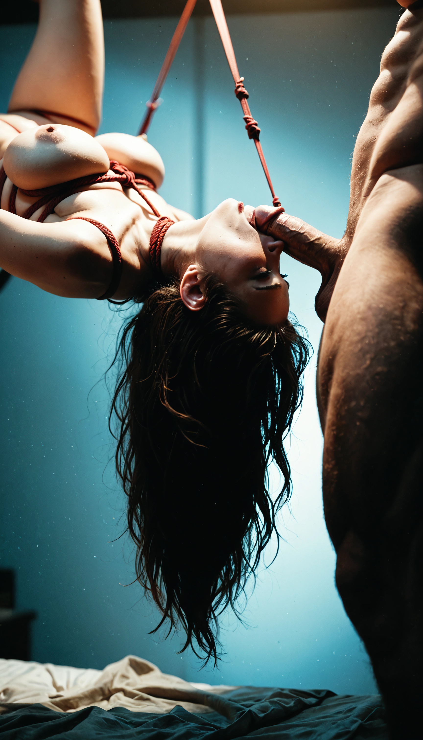 1girl, penis, 1boy, breasts, nipples, oral · Yamete.gg