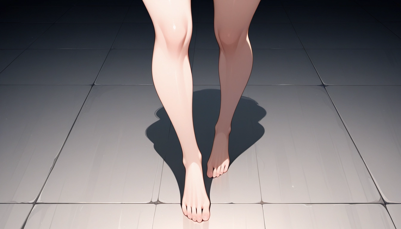 1girl, legs, feet, barefoot, toes, solo