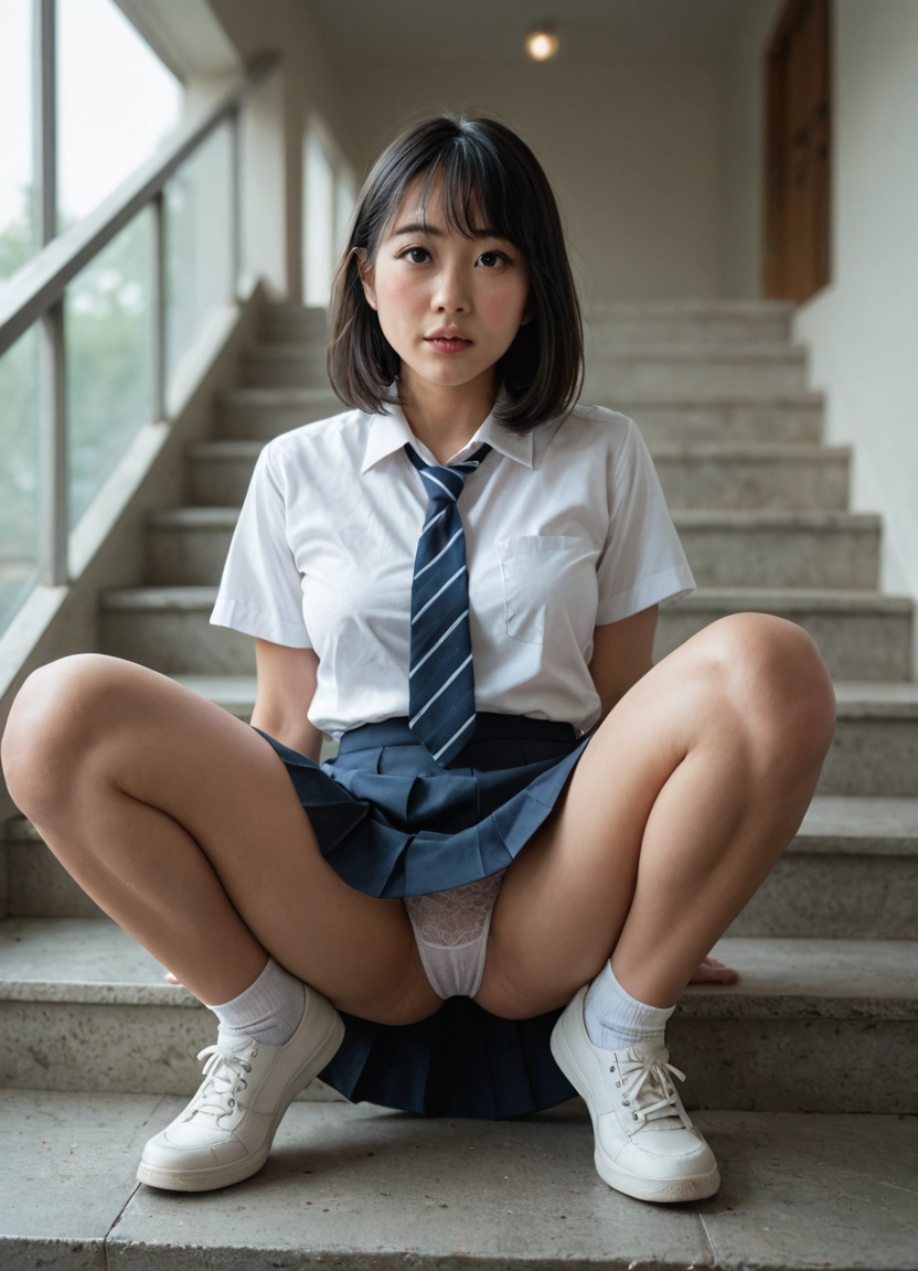 1girl, underwear, solo, panties, necktie, skirt · Yamete.gg