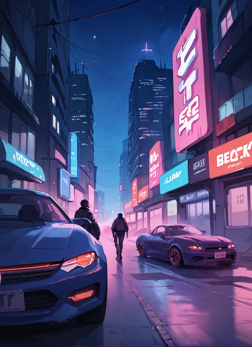 ground vehicle, motor vehicle, car, night, sky, outdoors · Yamete.gg