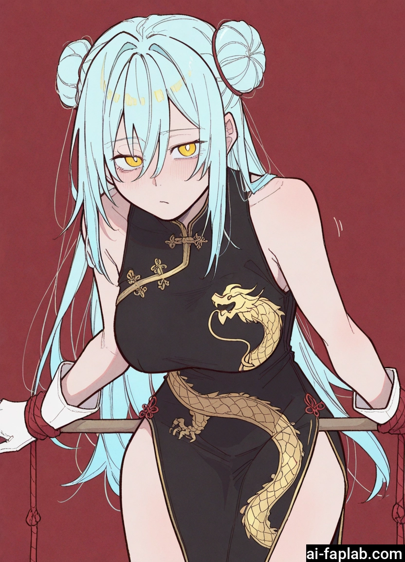 1girl, dress, chinese clothes, gloves, china dress, double bun · Yamete.gg