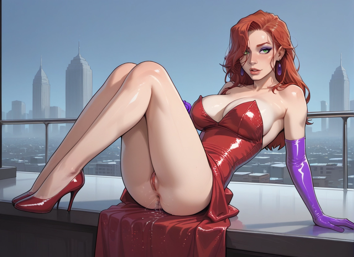 1girl, breasts, dress, gloves, solo, high heels · Yamete.gg