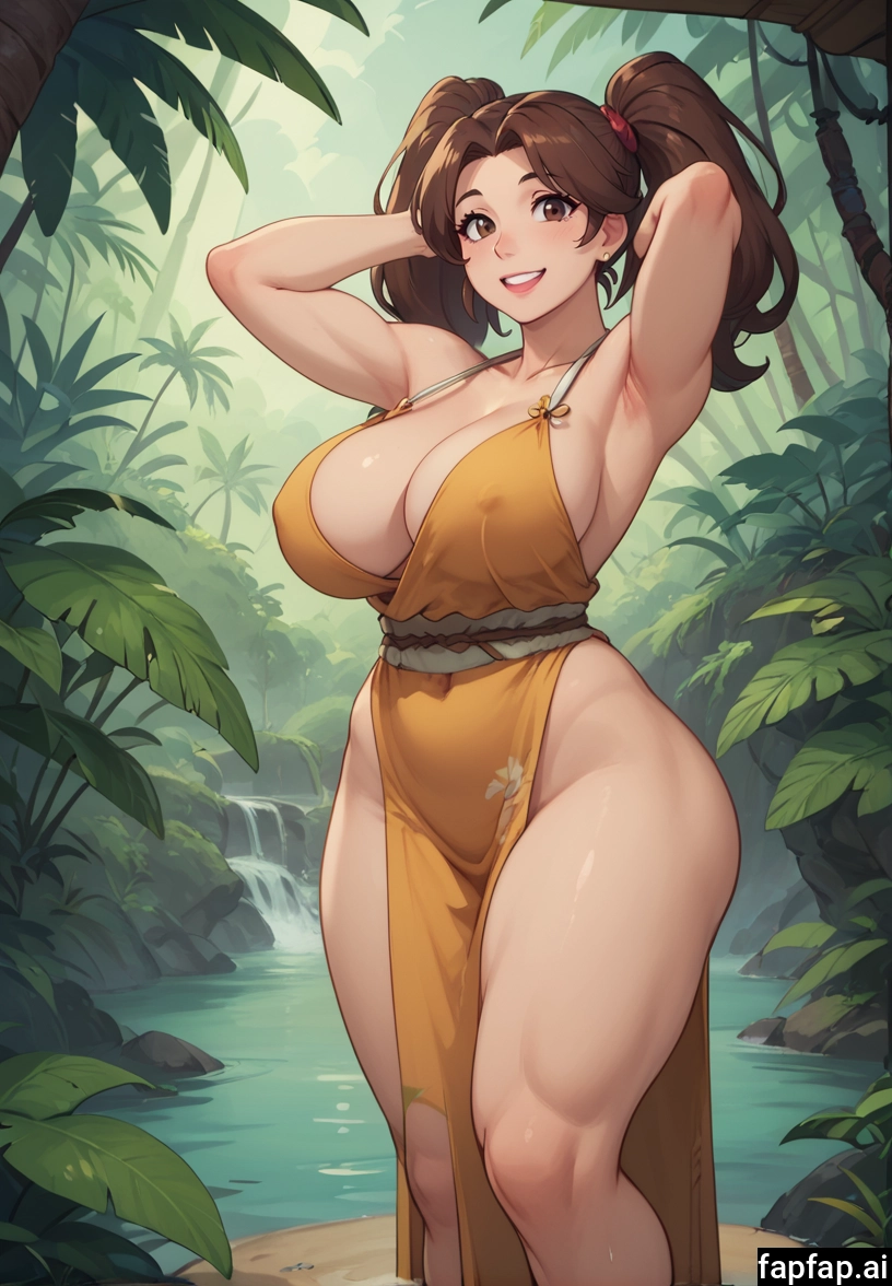 1girl, breasts, brown hair, solo, twintails, brown eyes · Yamete.gg