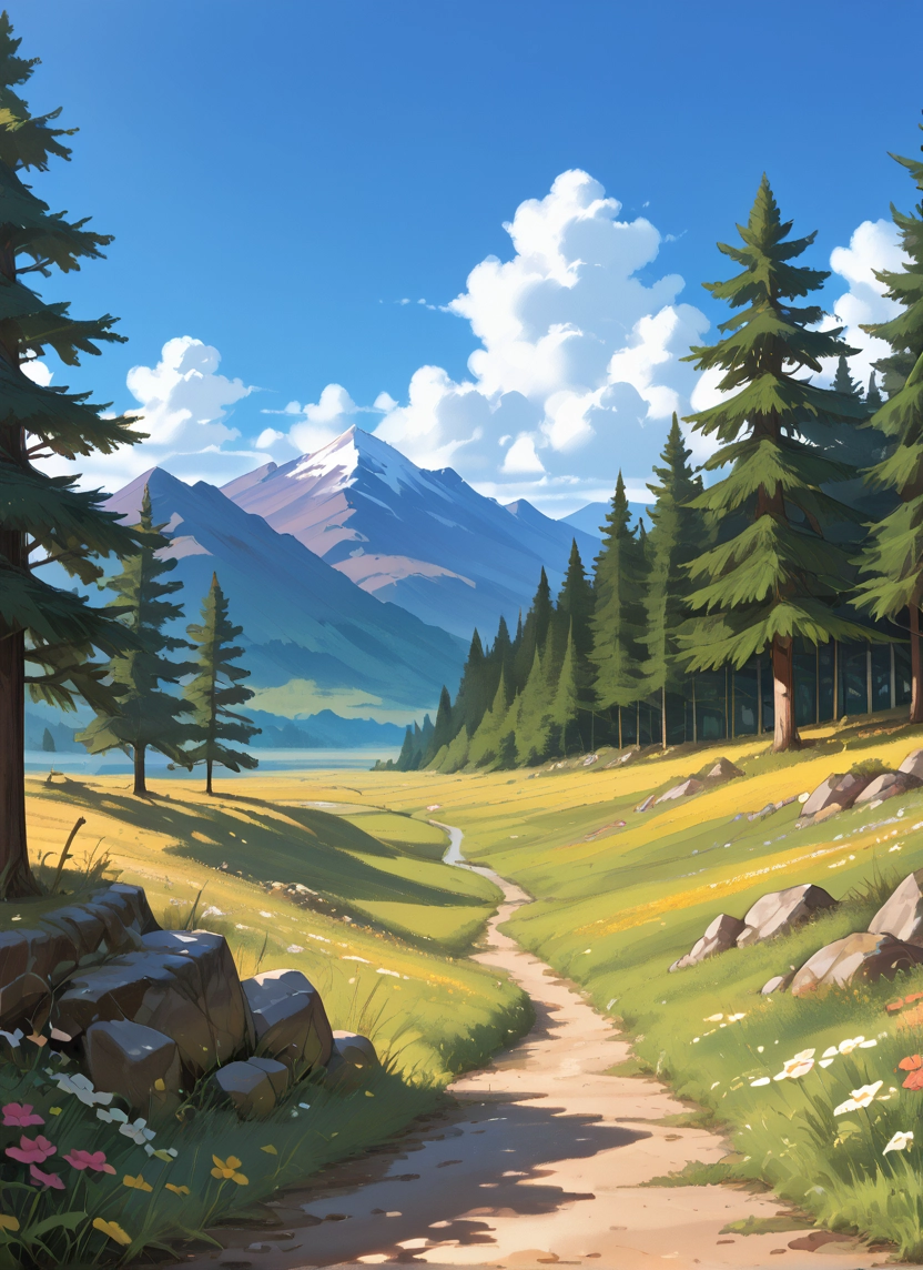 outdoors, no humans, tree, scenery, grass, sky · Yamete.gg
