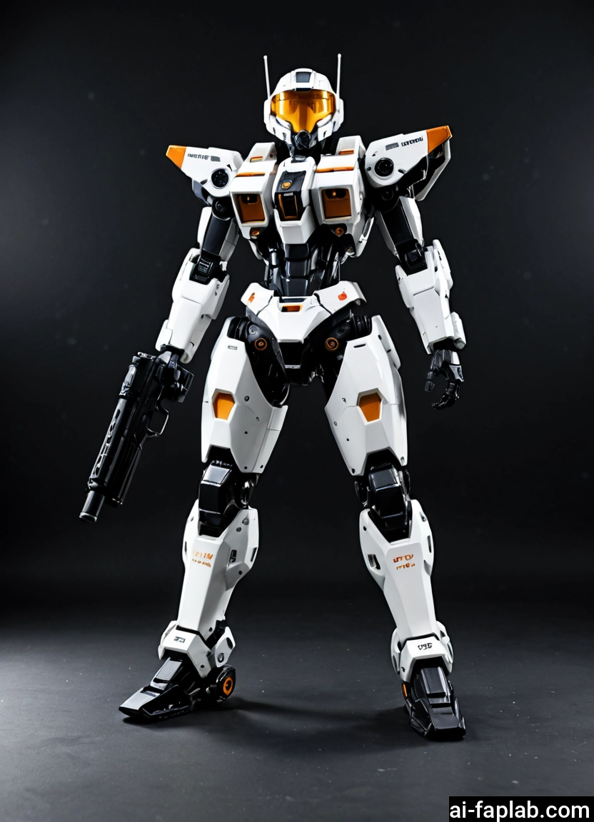weapon, gun, mecha, solo, no humans, science fiction · Yamete.gg