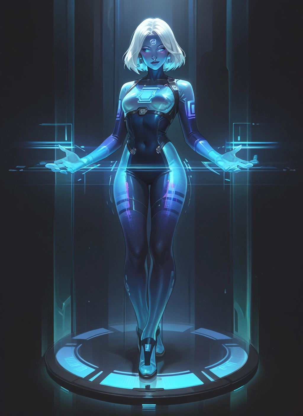 1girl, solo, jewelry, breasts, full body, short hair · Yamete.gg