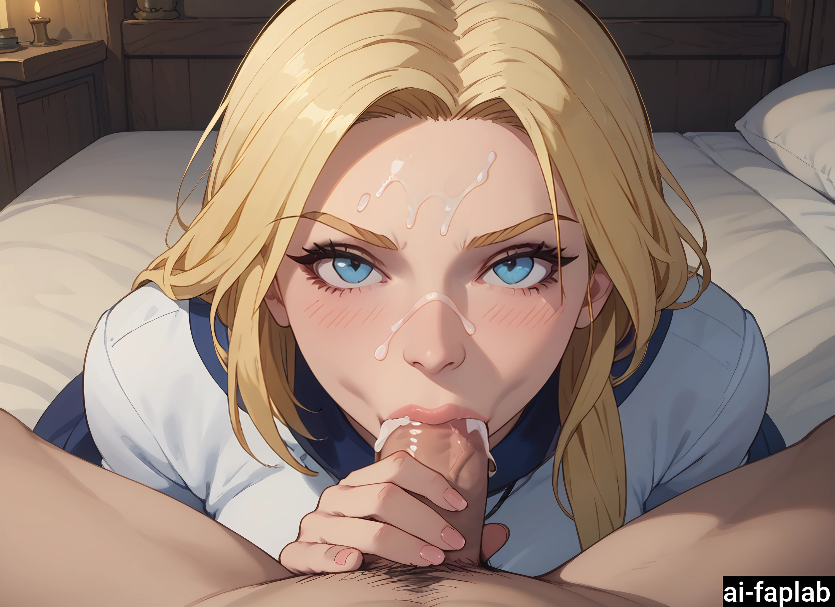 1girl, penis, blonde hair, cum, 1boy, hetero · Yamete.gg
