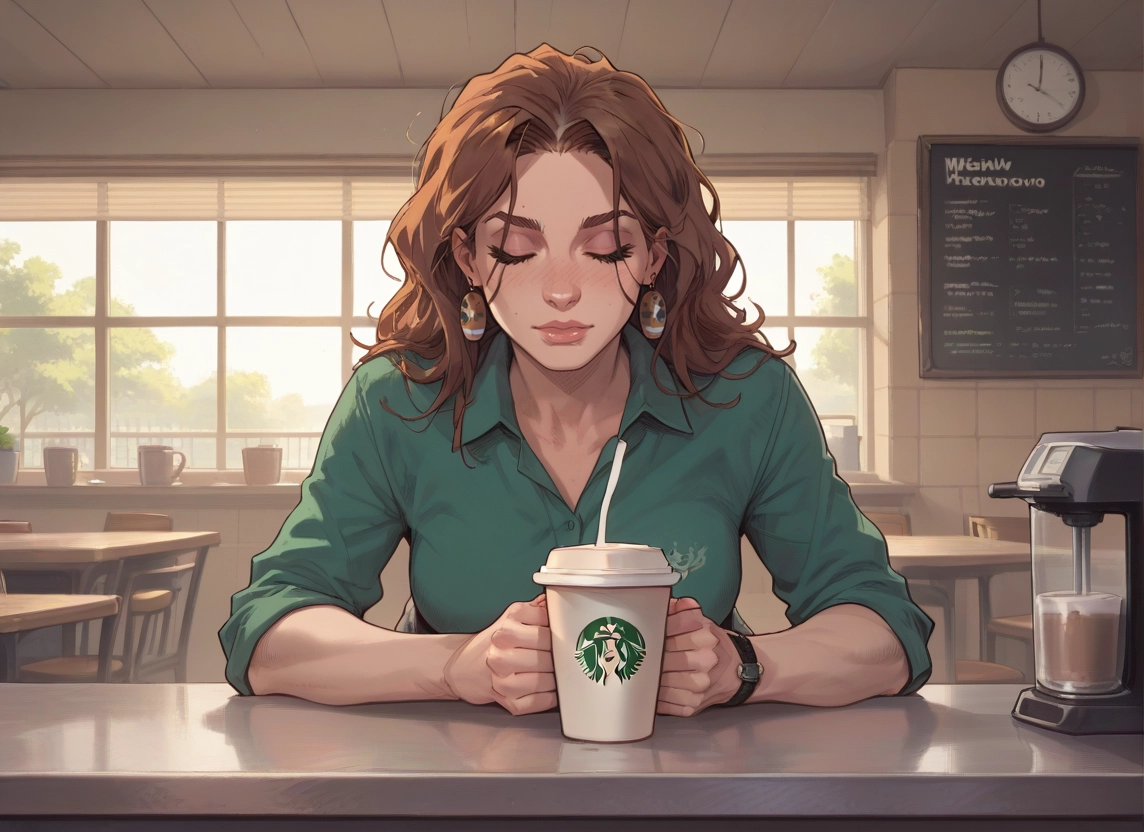 1girl, brown hair, closed eyes, watch, shirt, jewelry · Yamete.gg
