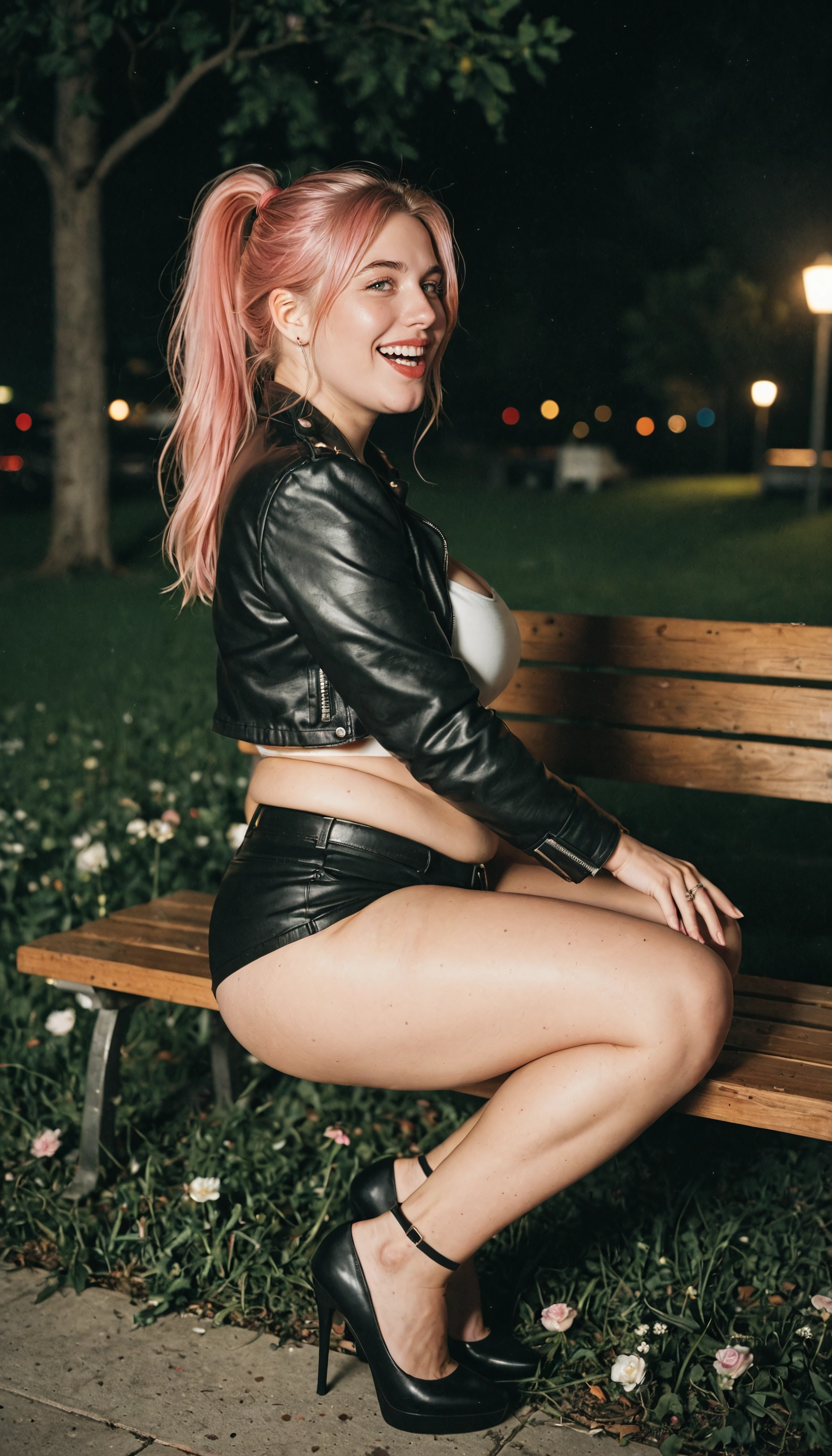 1girl, high heels, jewelry, breasts, jacket, ring · Yamete.gg