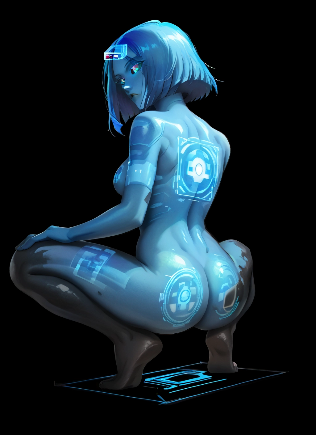 1girl, ass, solo, squatting, breasts, nude · Yamete.gg