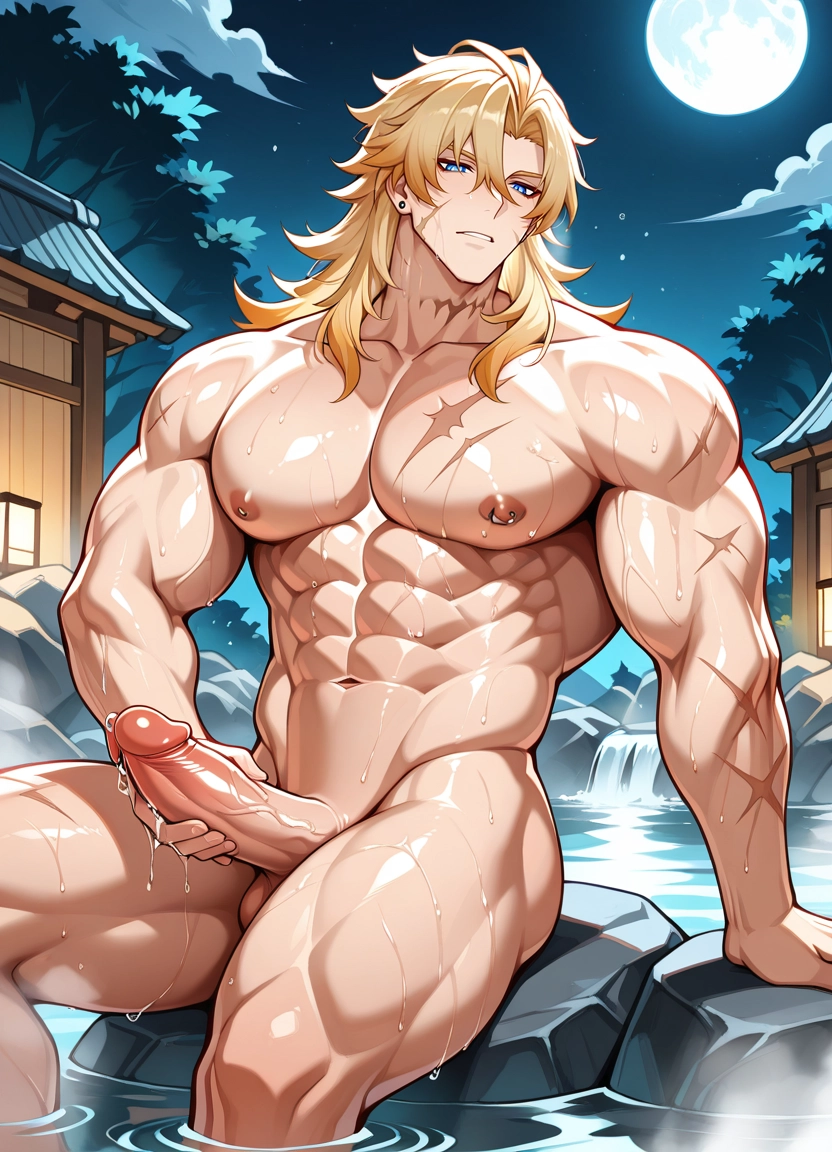 bara, 1boy, penis, male focus, solo, nipples · Yamete.gg
