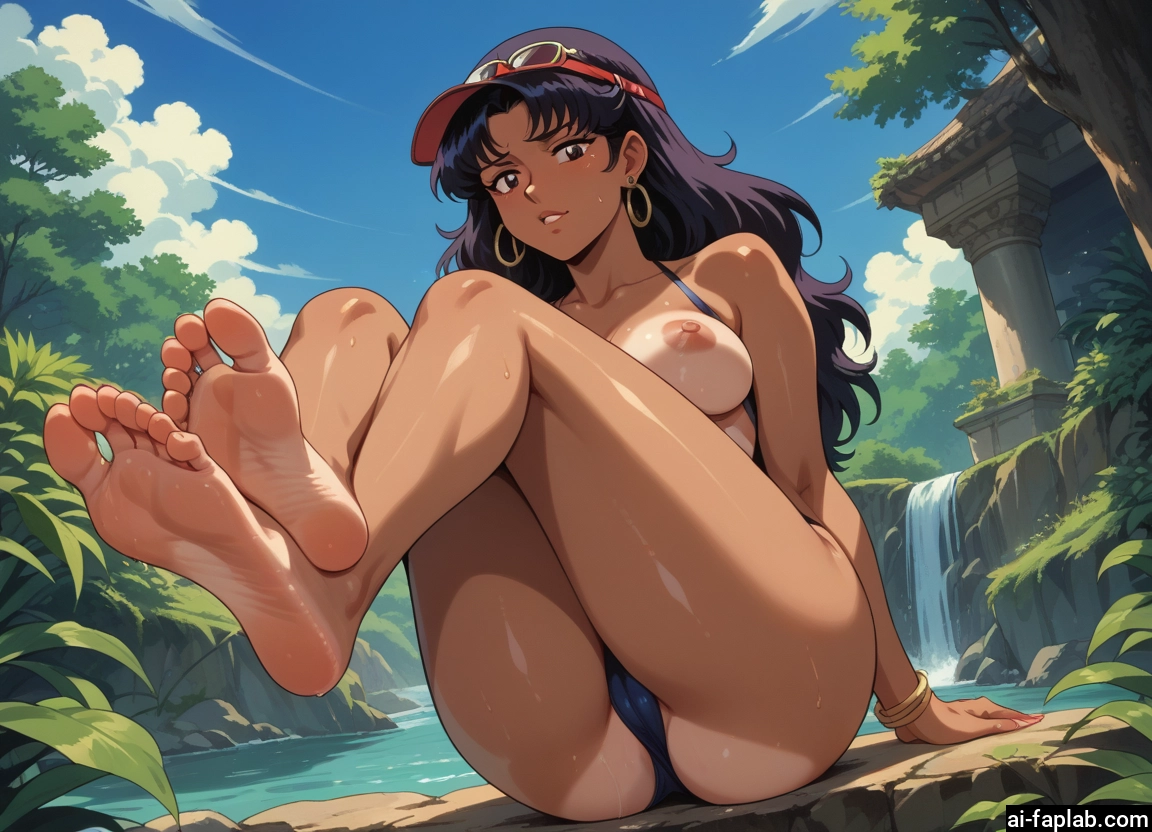 1girl, breasts, jewelry, feet, barefoot, nipples · Yamete.gg