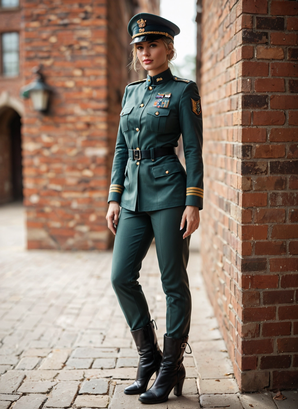 1girl, solo, uniform, boots, blonde hair, military · Yamete.gg