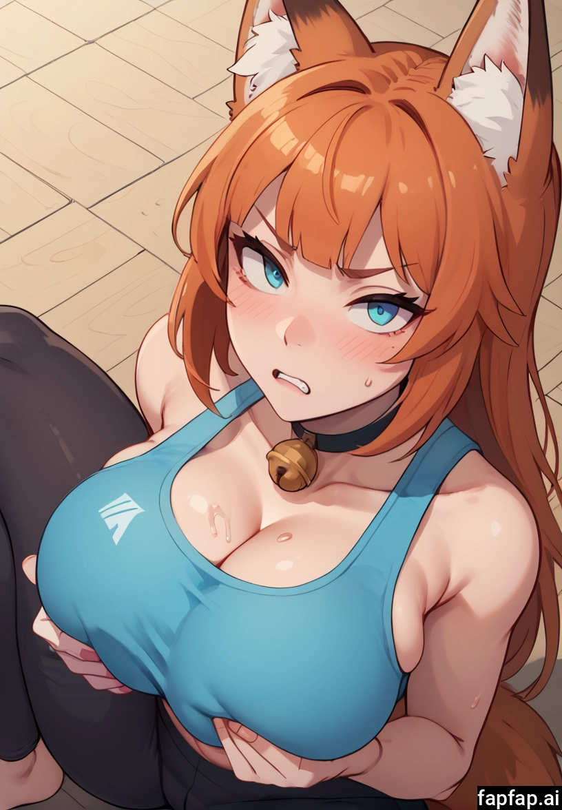 1girl, breasts, animal ears, solo, fox ears, looking at viewer · Yamete.gg