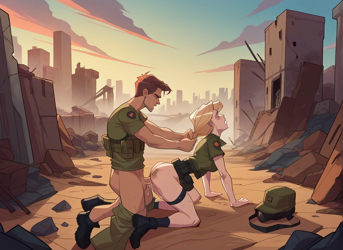 1girl, 1boy, hetero, sex, blonde hair, cum · Yamete.gg
