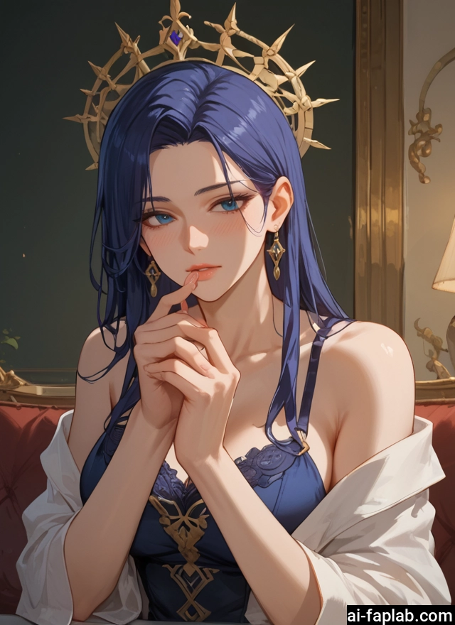 1girl, jewelry, earrings, blue eyes, breasts, solo · Yamete.gg