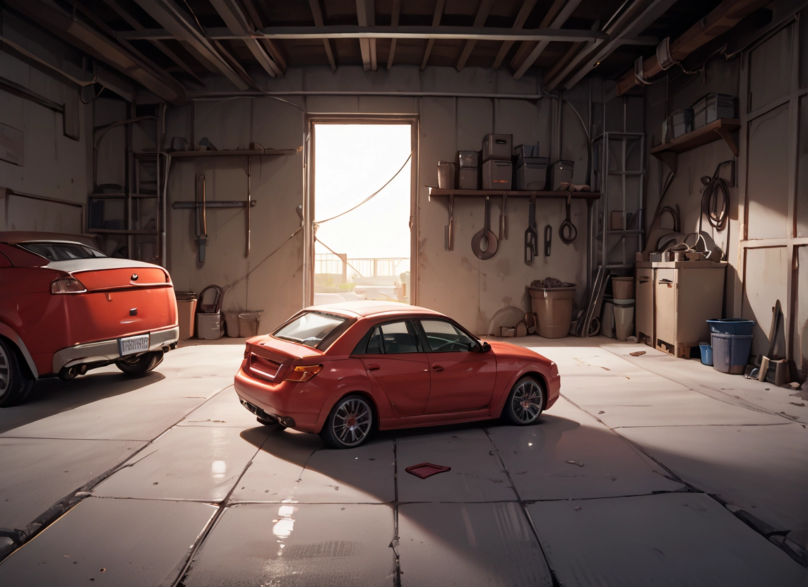 motor vehicle, ground vehicle, car, no humans, bucket, scenery