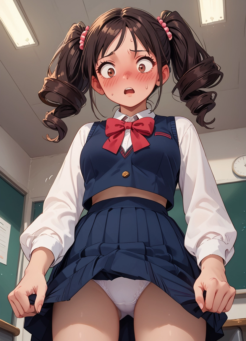 1girl, underwear, panties, skirt, blush, solo · Yamete.gg