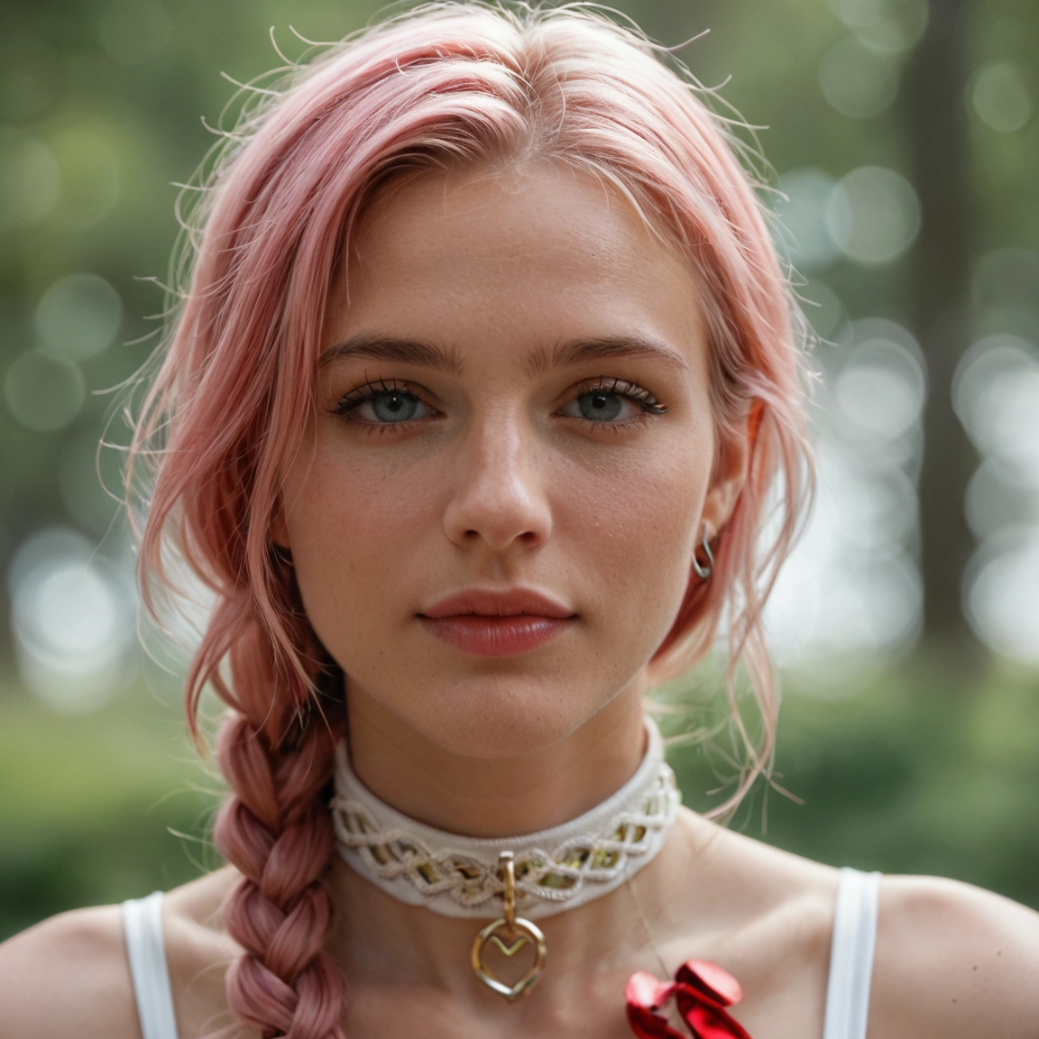1girl, solo, braid, pink hair, jewelry, earrings · Yamete.gg