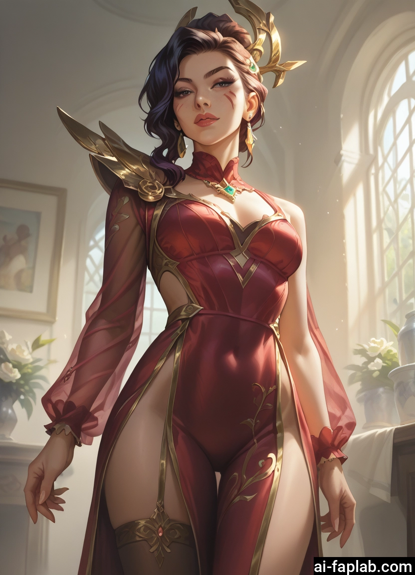 1girl, solo, jewelry, earrings, breasts, thighhighs · Yamete.gg
