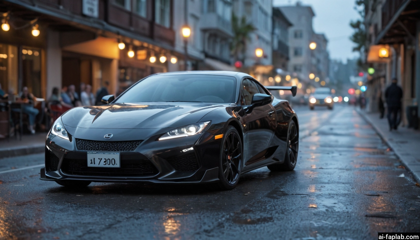 ground vehicle, motor vehicle, car, vehicle focus, road, blurry