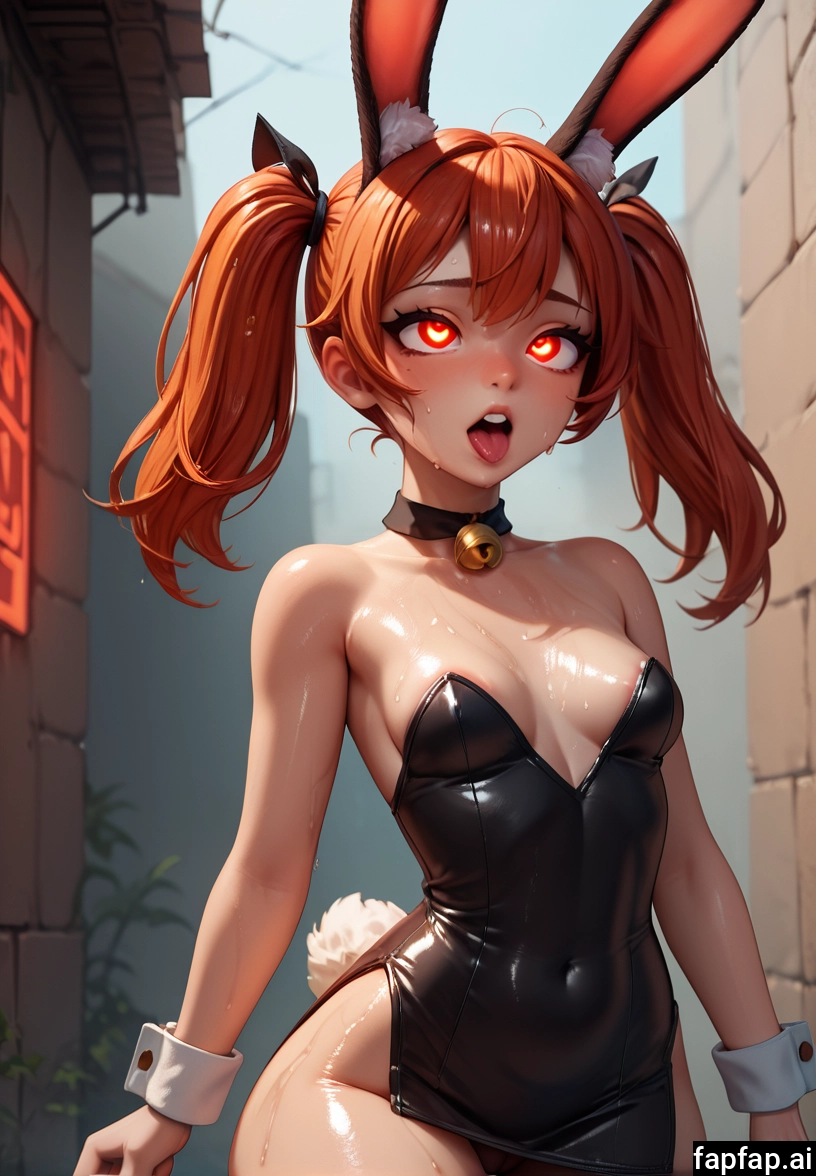 1girl, breasts, animal ears, rabbit ears, solo, twintails · Yamete.gg