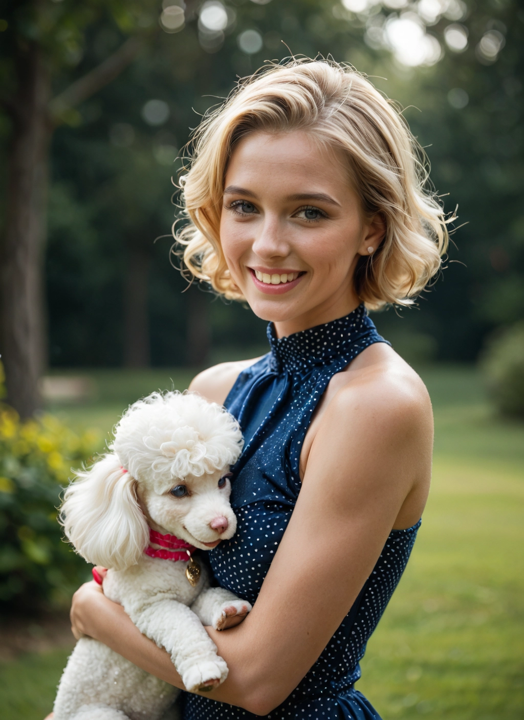 1girl, smile, blonde hair, jewelry, solo, earrings · Yamete.gg