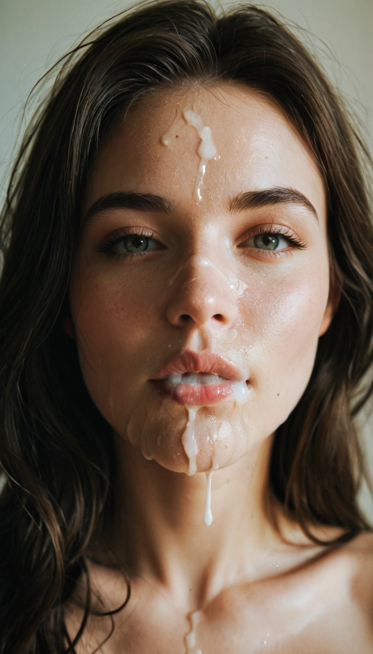 1girl, solo, cum, realistic, facial, lips · Yamete.gg