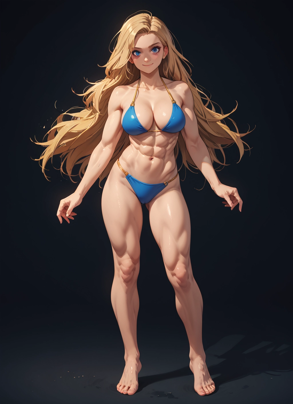 1girl, swimsuit, bikini, blonde hair, long hair, breasts · Yamete.gg