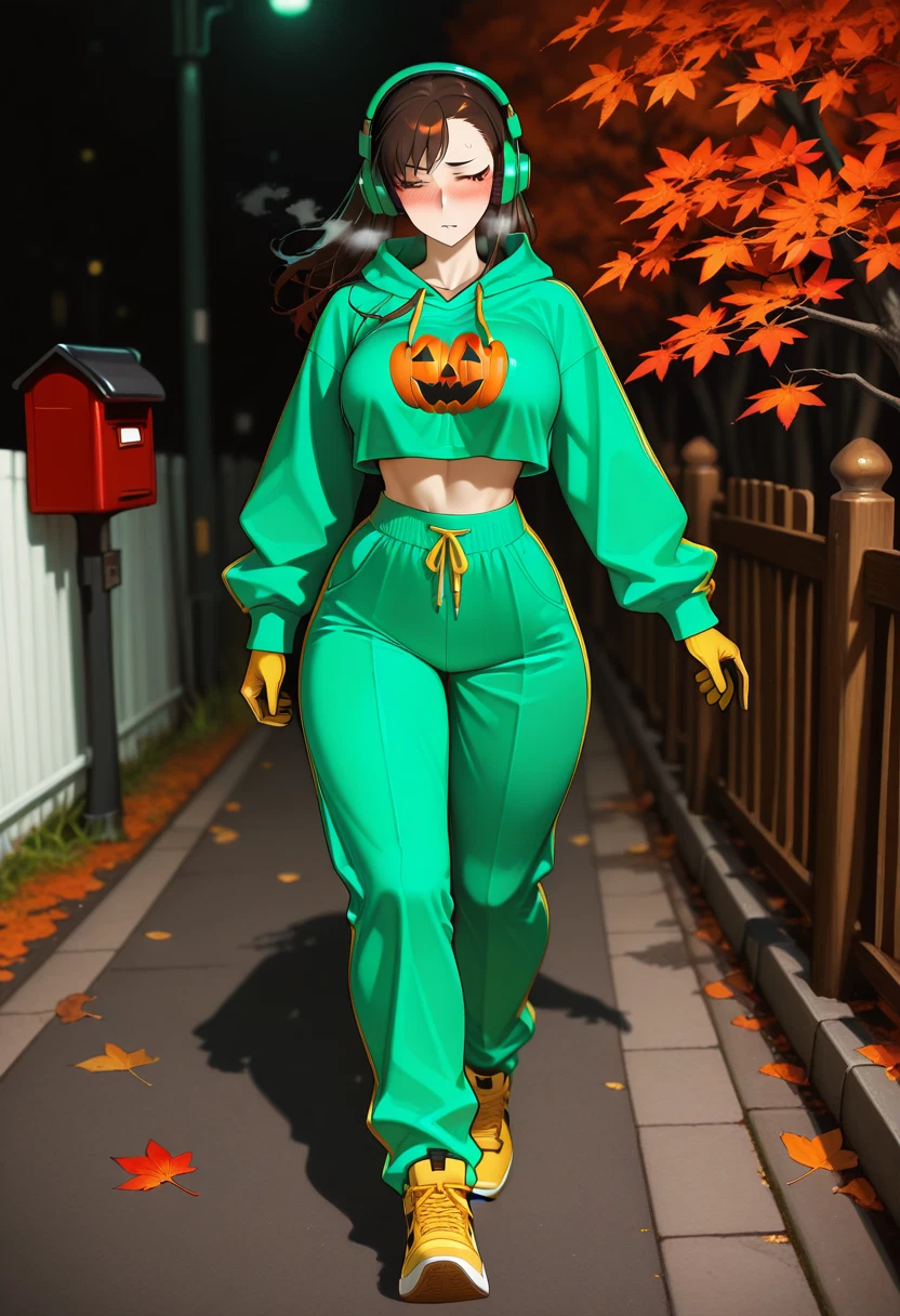1girl, solo, hood, gloves, blush, outdoors · Yamete.gg