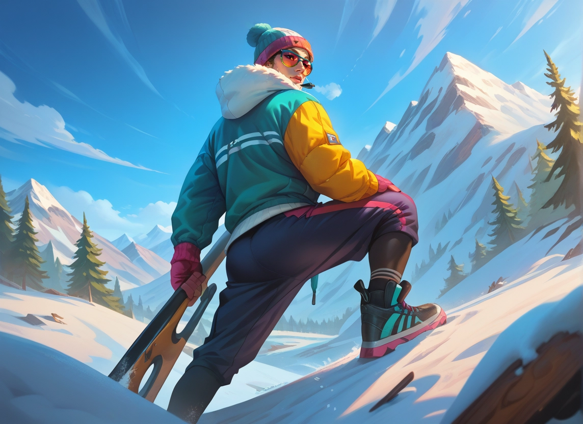 solo, snow, shoes, beanie, pants, jacket · Yamete.gg