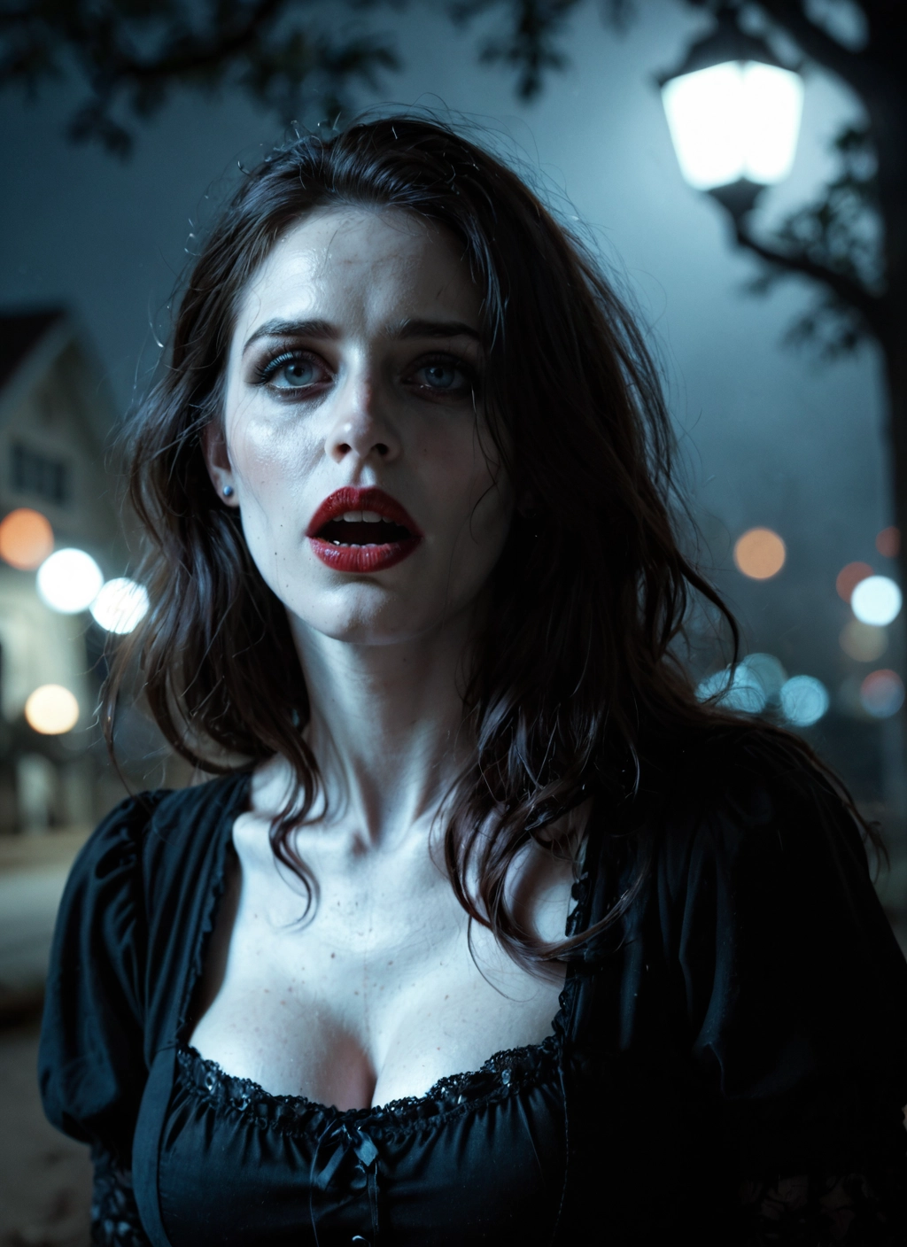 1girl, breasts, solo, cleavage, jewelry, earrings · Yamete.gg