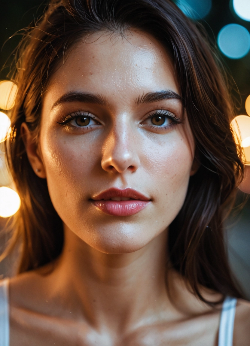 1girl, solo, brown eyes, looking at viewer, realistic, brown hair