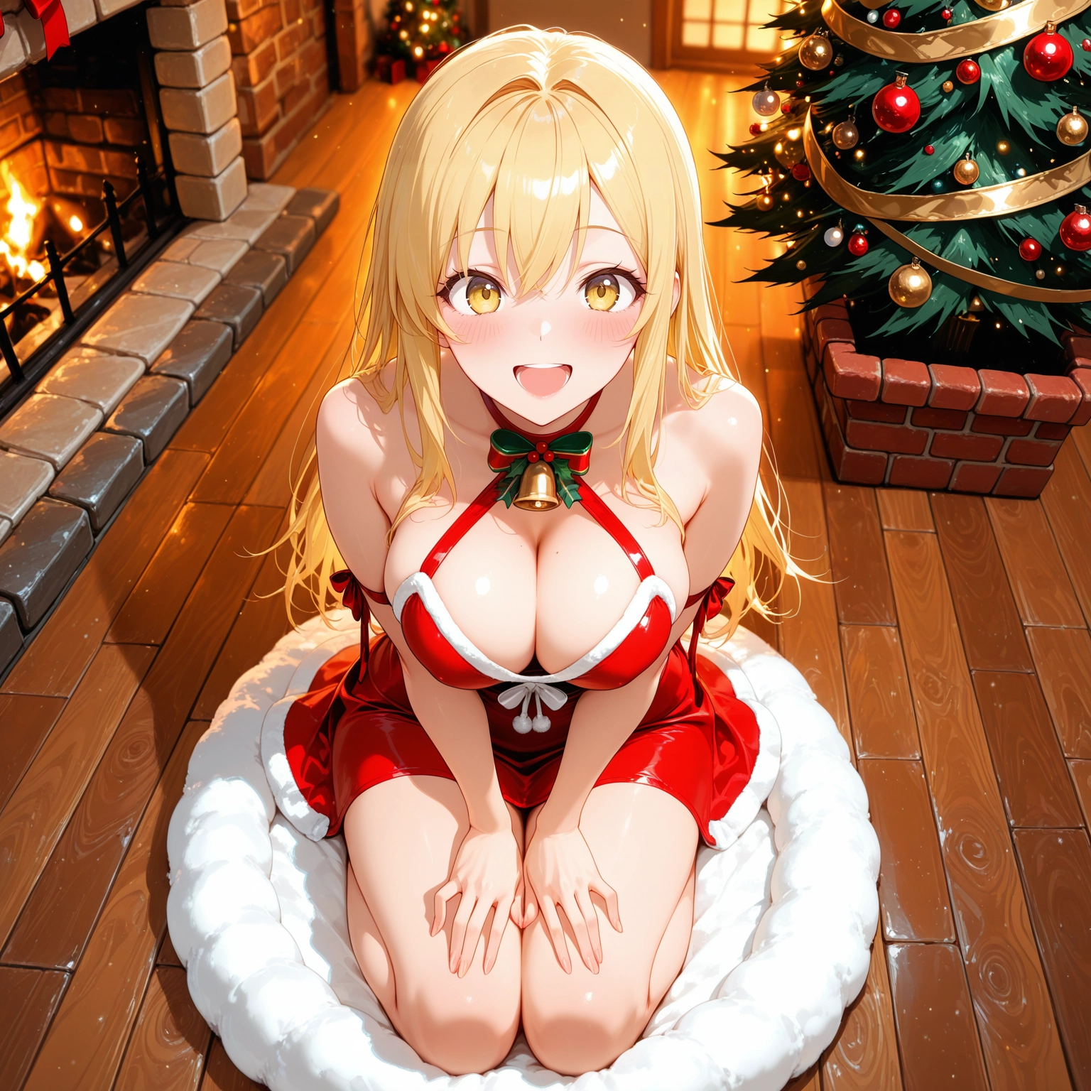 breasts, 1girl, blonde hair, long hair, open mouth, solo · Yamete.gg