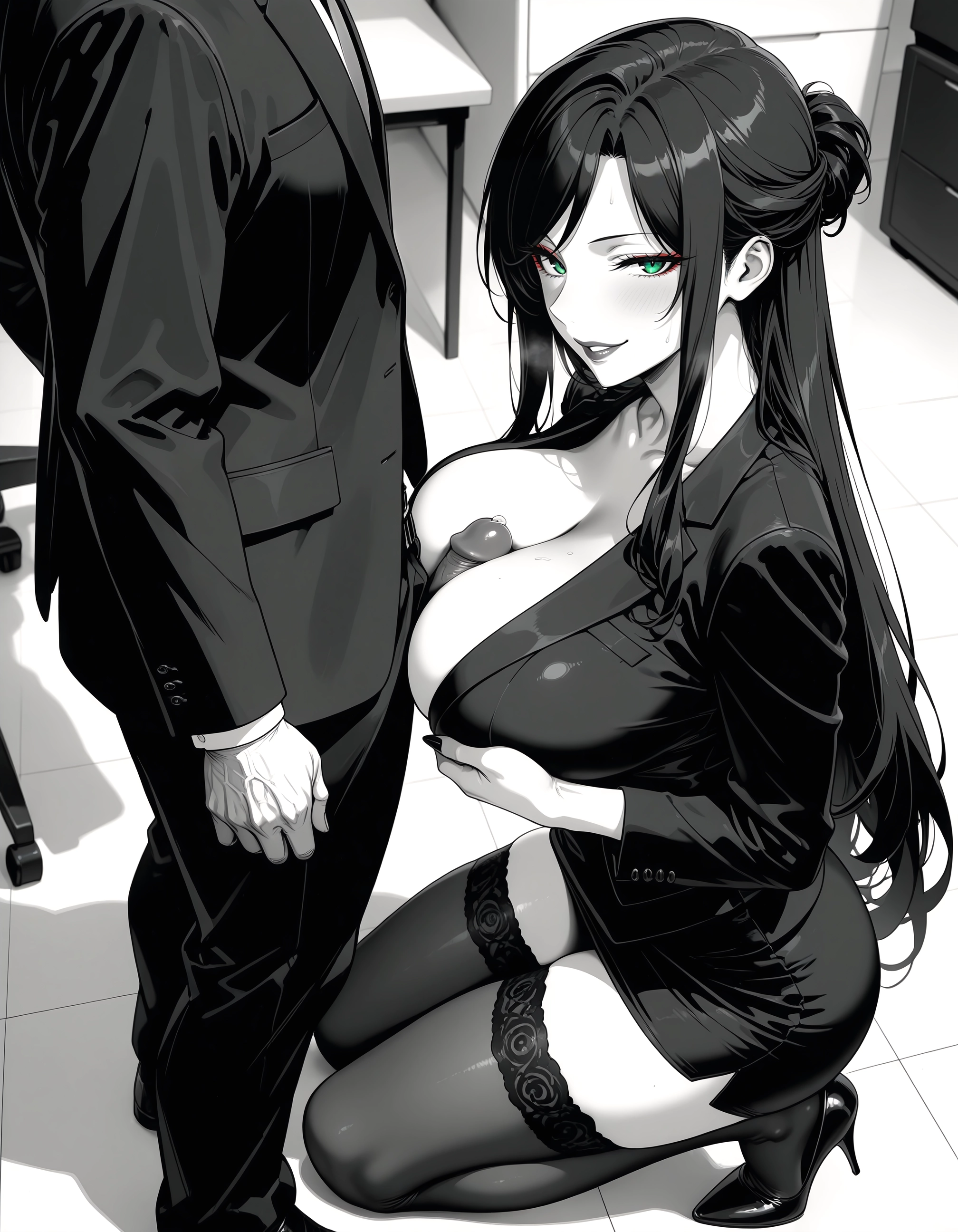 breasts, 1girl, penis, 1boy, hetero, thighhighs · Yamete.gg