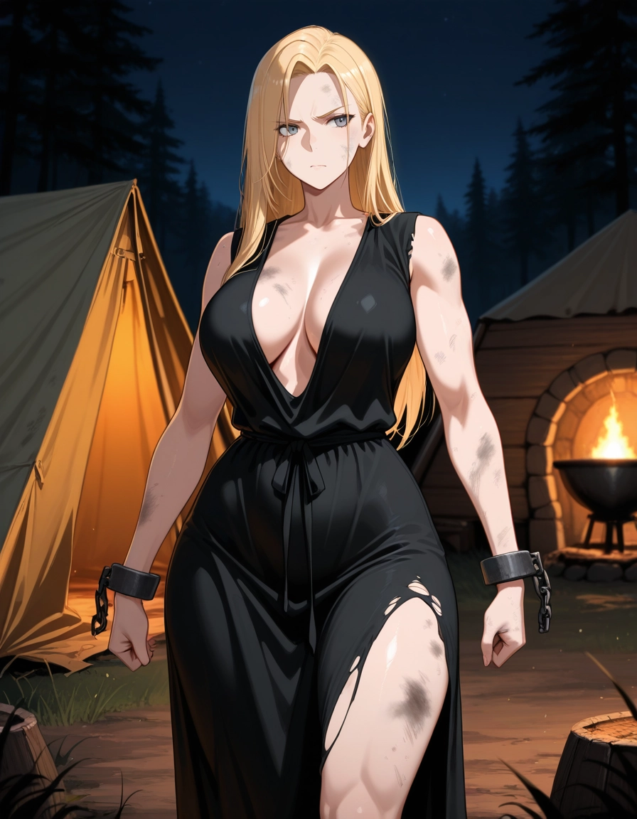 1girl, breasts, blonde hair, long hair, large breasts, dress · Yamete.gg