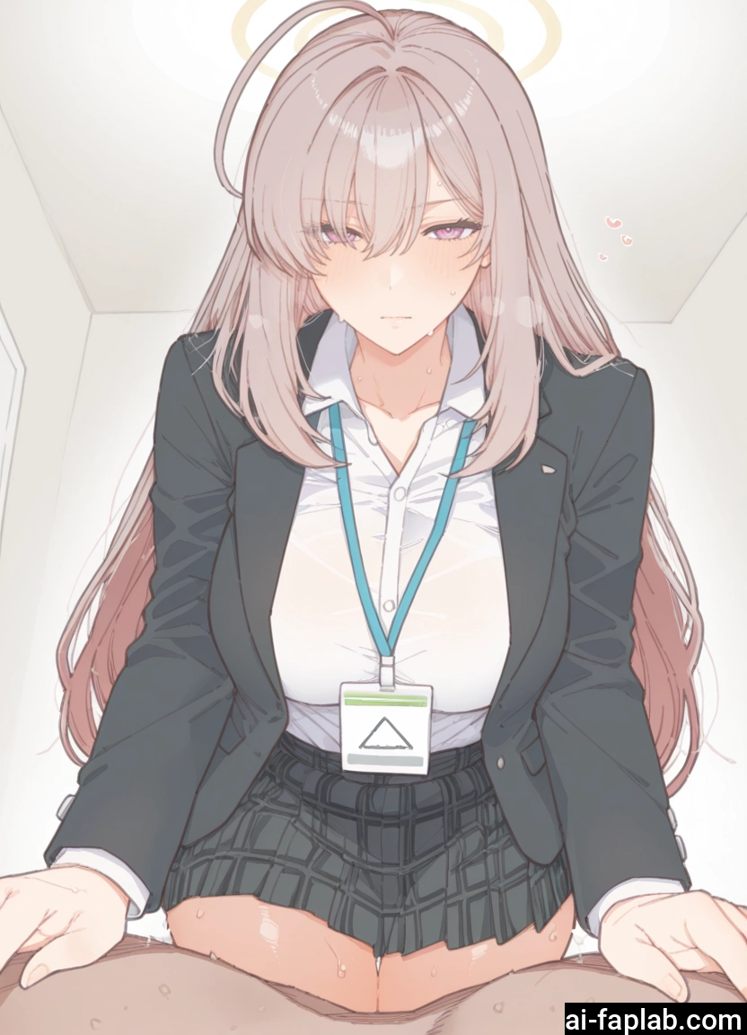 1girl, skirt, long hair, 1boy, jacket, breasts