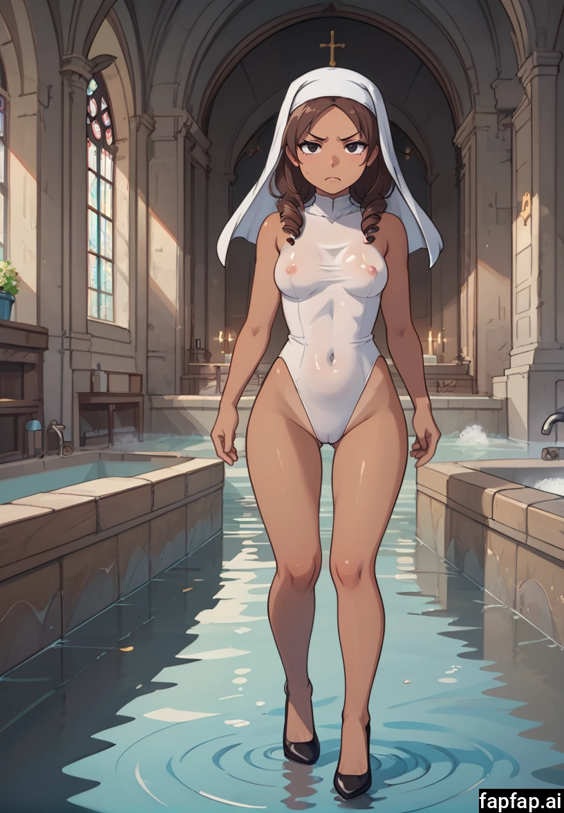 1girl, breasts, solo, brown hair, indoors, highleg · Yamete.gg