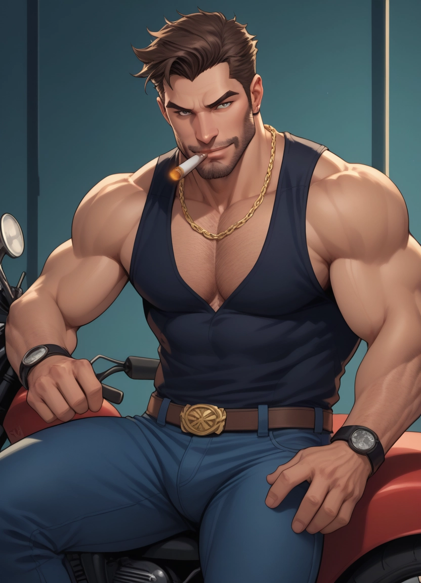 bara, male focus, 1boy, muscular, muscular male, solo · Yamete.gg