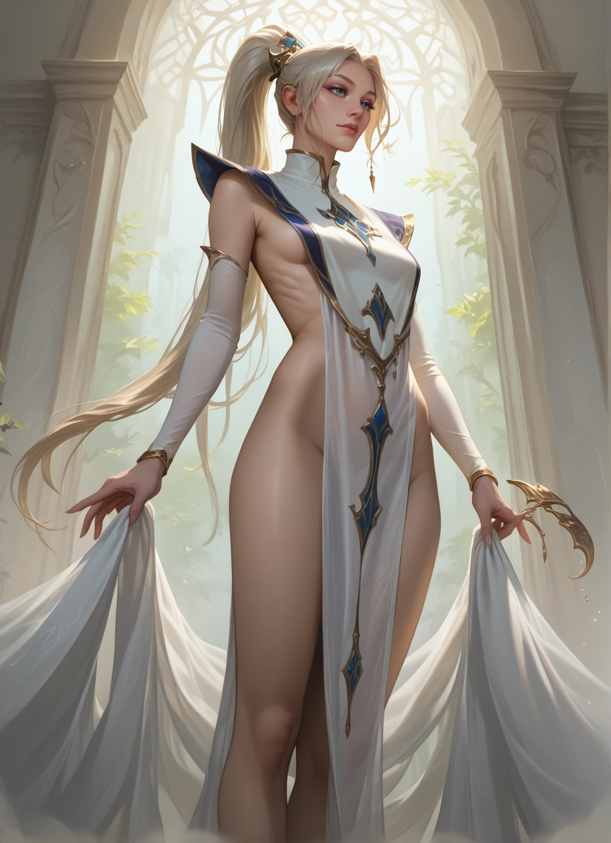 1girl, breasts, solo, long hair, blonde hair, blue eyes · Yamete.gg