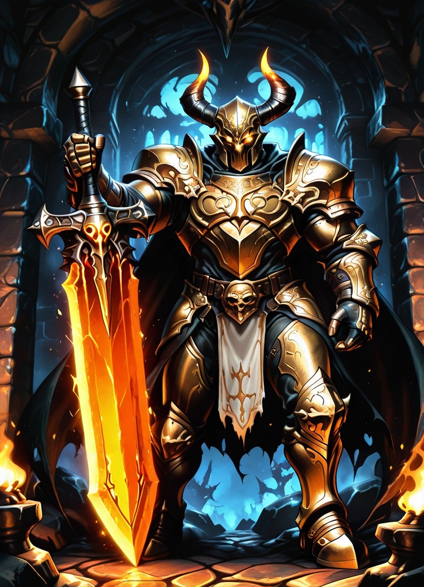 armor, helmet, weapon, horns, solo, sword · Yamete.gg