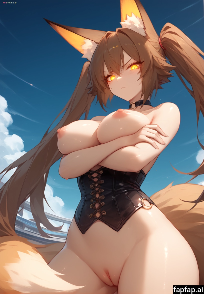 1girl, breasts, solo, animal ears, tail, pussy · Yamete.gg