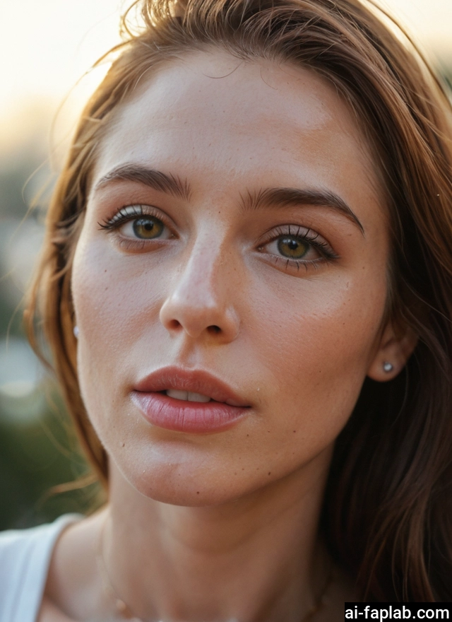 1girl, solo, jewelry, realistic, looking at viewer, brown hair