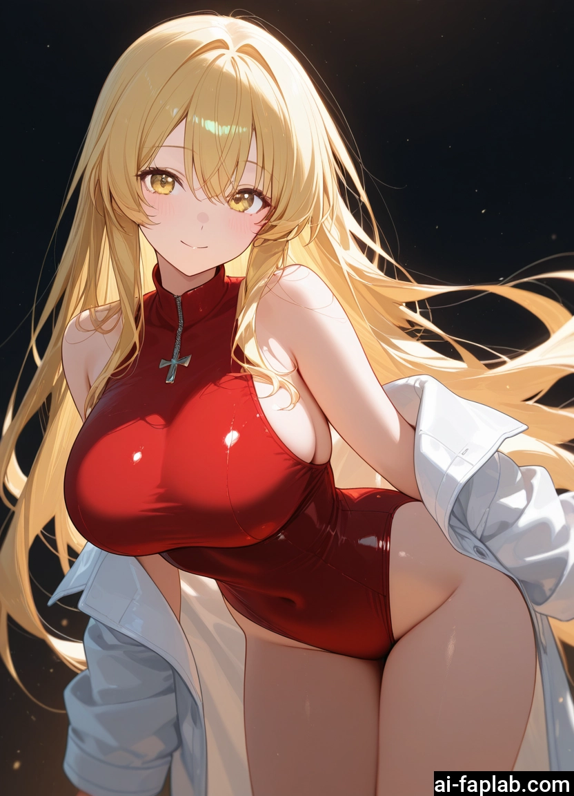 1girl, long hair, breasts, blonde hair, large breasts, solo