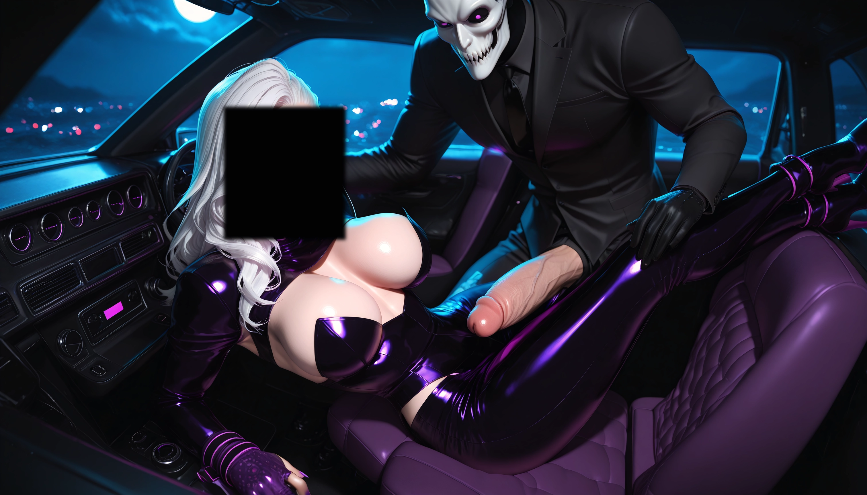 futanari, 1girl, penis, breasts, 1boy, large breasts · Yamete.gg