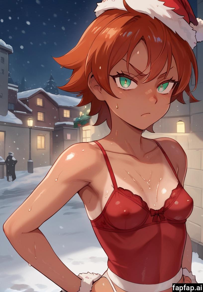 1girl, breasts, tanlines, tan, hat, short hair · Yamete.gg