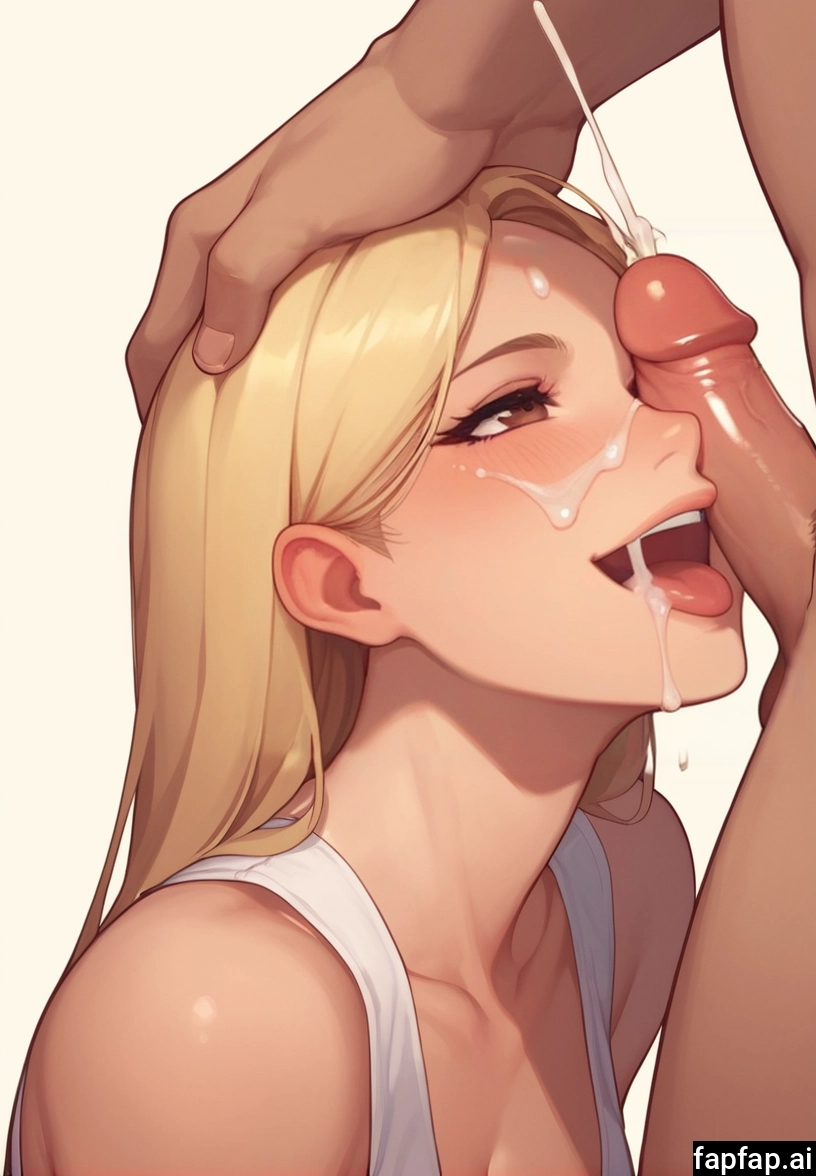 1girl, blonde hair, 1boy, hetero, cum, penis