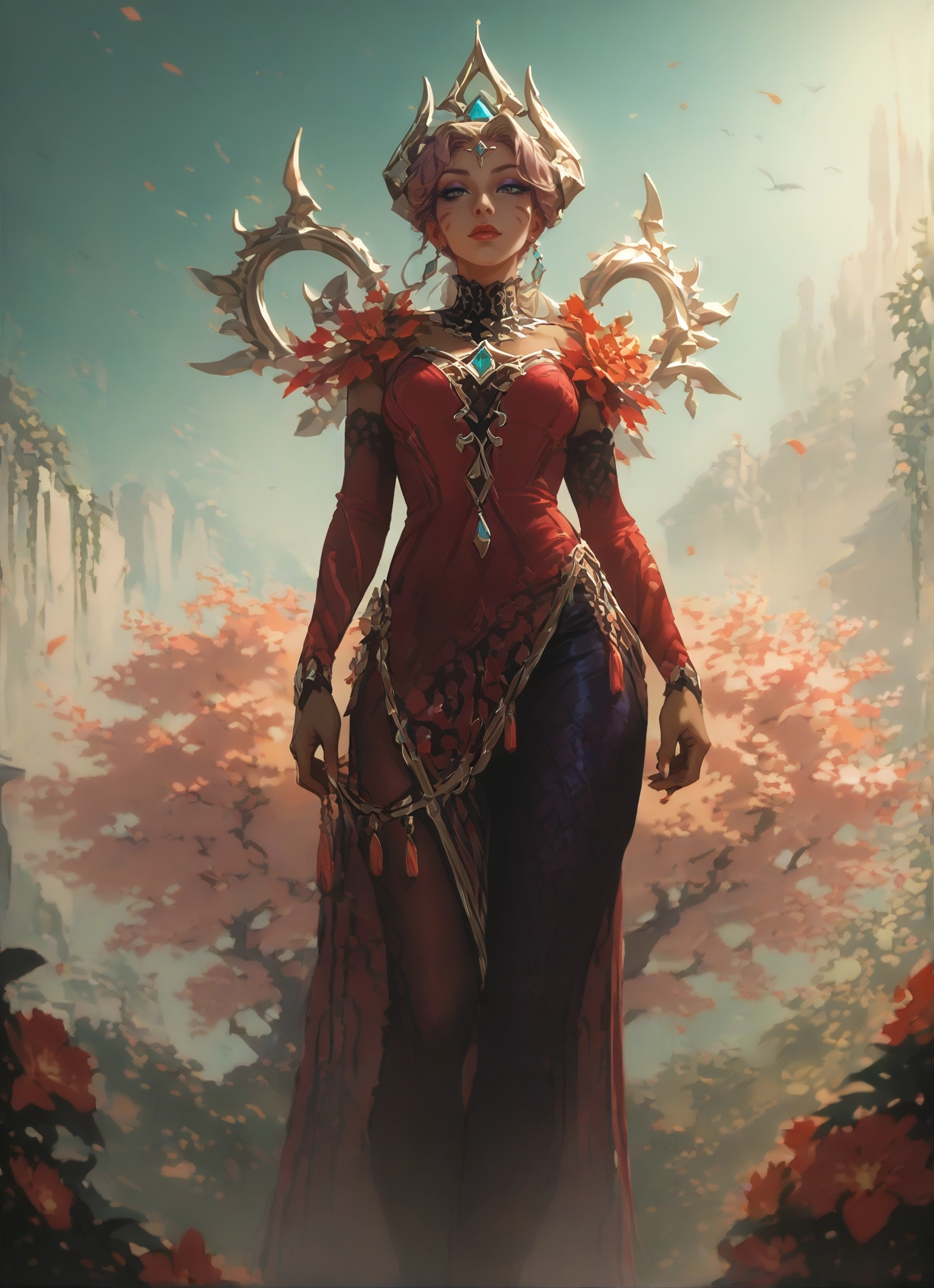 1girl, solo, dress, jewelry, blue eyes, earrings · Yamete.gg
